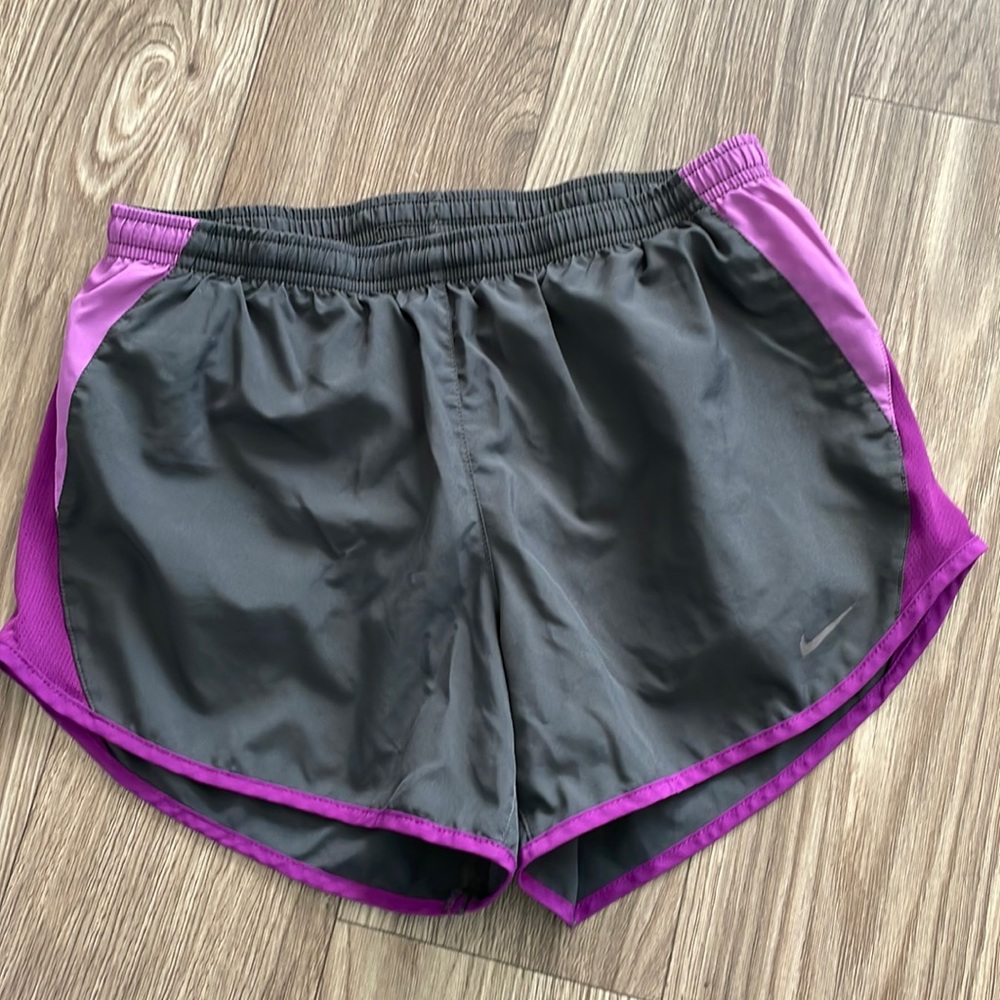 Nike Tempo Run Shorts - Size Small - Purple and Gray